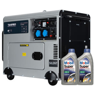 Diesel Generator TAGRED 7350W Single-Phase 10 HP, Silent, Oil Included