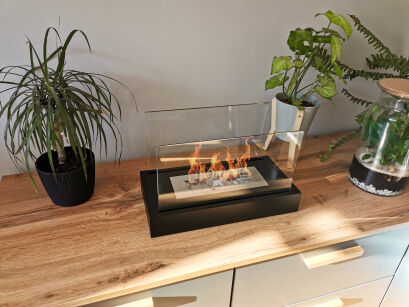 Home – Freestanding Bioethanol Fireplace (Matte Black)