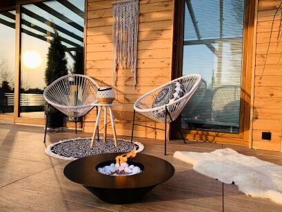 Universe – Freestanding Bioethanol Fireplace (Matte Black)