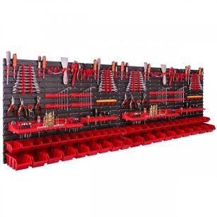 Workshop Board 230x78 cm with Holders and 28 Storage Bins