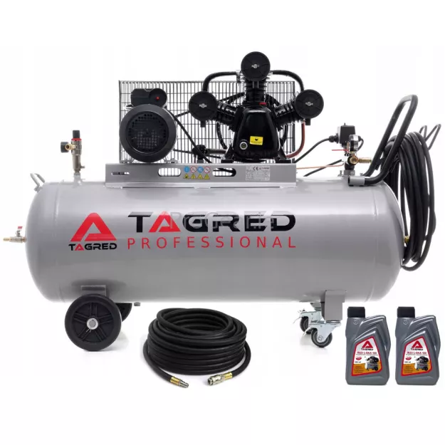 Oil compressor, TAGRED 200L 230V 3 pistons, Separator