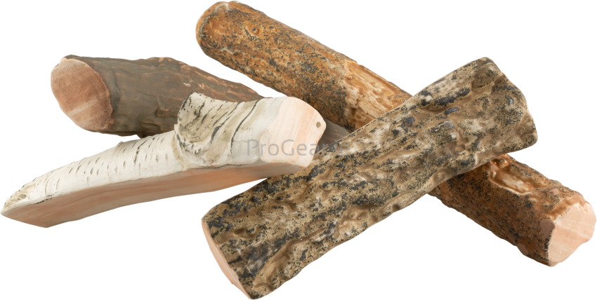 Ceramic Fireplace Logs – Classic Wood-Style Decoration