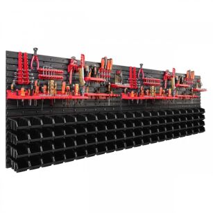 Workshop Tool Board 230x78 cm with Holders and 84 Bins