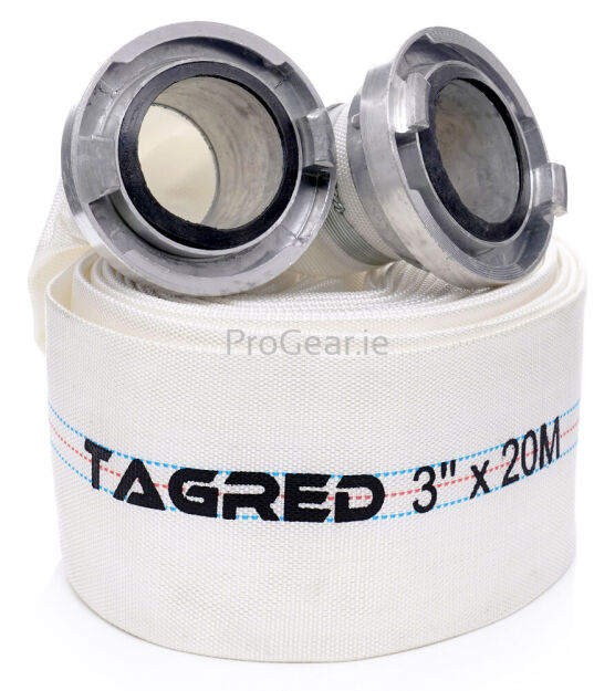 Fire Hose with Quick Couplings for Pumps 3 Inches 20m PU - PVC Liner