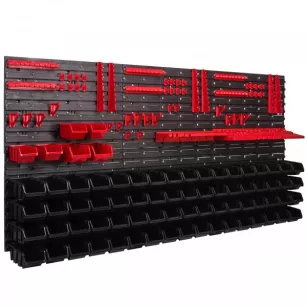 Workshop Tool Board 1728 x 780 mm with Hooks and 74 Bins