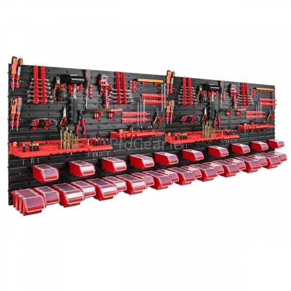 Workshop Tool Board 230 x 78 cm + 30 Bins with Lids