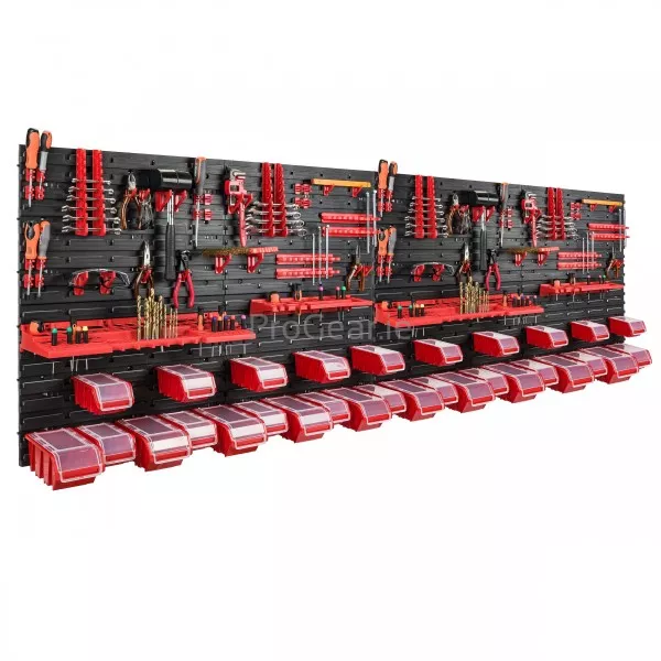 Workshop Tool Board 230 x 78 cm + 30 Bins with Lids
