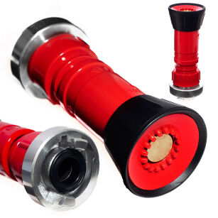 Fire nozzle, water cannon, for 1-inch hose