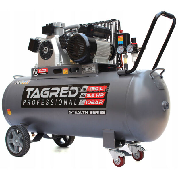 Oil-Free Compressor TAGRED TA3392 10 BAR 150L 3V, Powerful