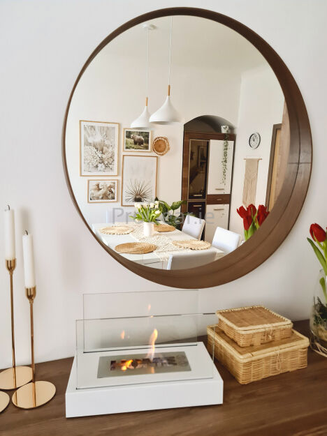 Home – Freestanding Bioethanol Fireplace (Matte White Structured)