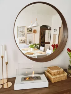 Home – Freestanding Bioethanol Fireplace (Matte White Structured)