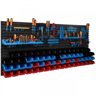 Workshop Board 175.5 x 78 cm with Holders and 66 Storage Bins