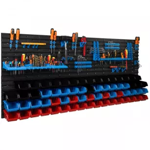 Workshop Board 175.5 x 78 cm with Holders and 66 Storage Bins