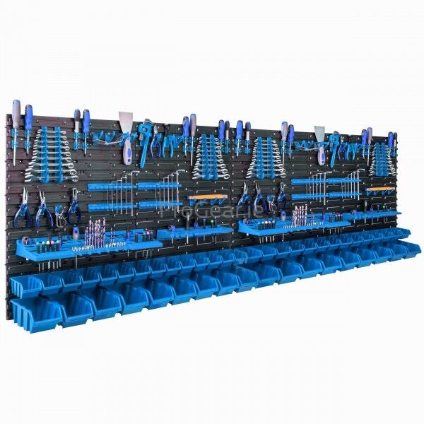 Workshop Board 234 x 78 cm with Holders and 46 Bins